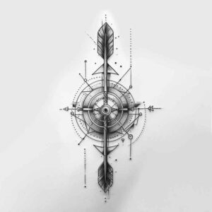 geometric-outline – tattoo design ideas free ai generated – unembellished – for-wrist-side – Gallery: geometric-inkby-ai