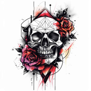 geometric-pattern-tattoo – tattoo design ideas free ai generated – micro-tattoo – for-collarbone – Gallery: geometric-inkby-ai
