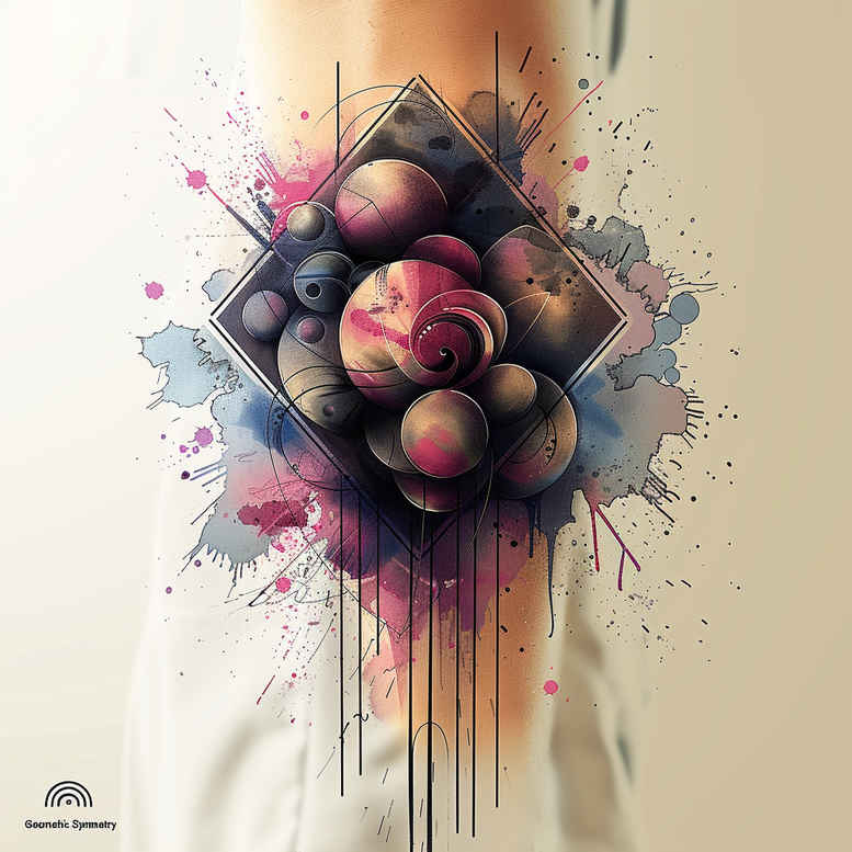 geometric-pattern-tattoo – tattoo design ideas free ai generated – simple-dot – for-foot – Gallery: geometric-inkby-ai