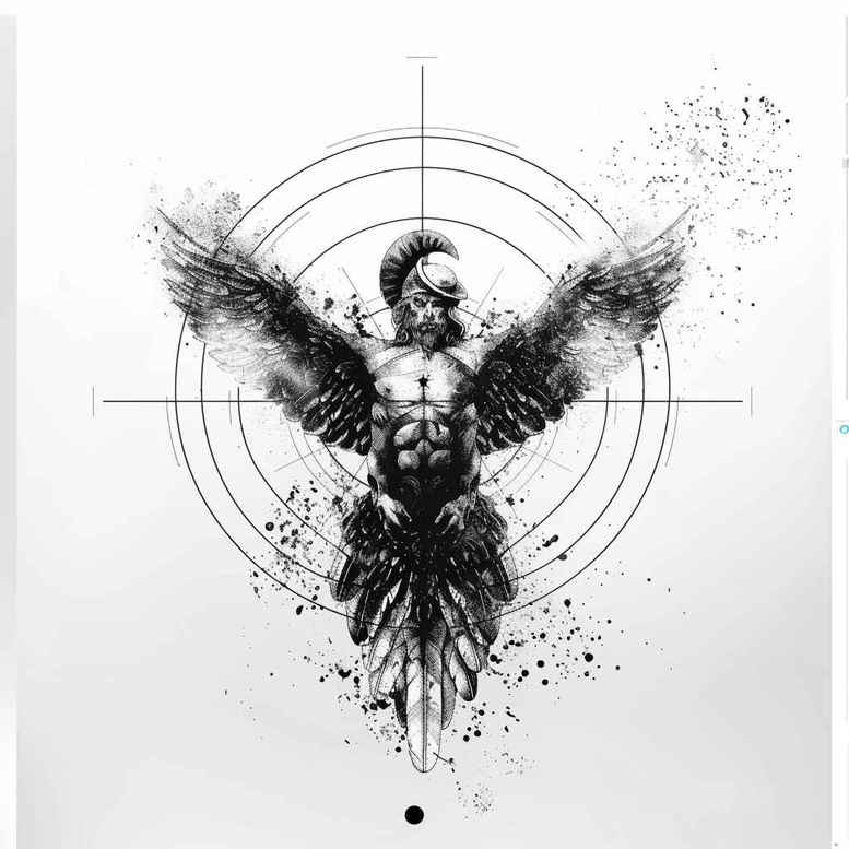 geometric-pattern-tattoo – tattoo design ideas free ai generated – simple-icon – for-ribs – Gallery: geometric-inkby-ai