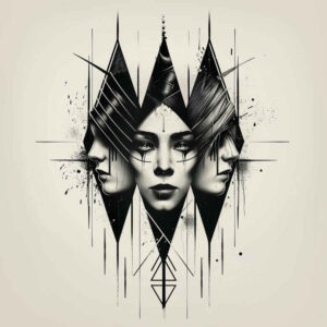 geometric-pattern-tattoo – tattoo design ideas free ai generated – soft-touch – for-abdomen – Gallery: geometric-inkby-ai