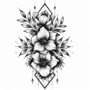 geometric-silhouette – tattoo design ideas free ai generated – few-strokes – for-forearm – Gallery: geometric-inkby-ai