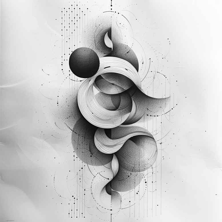 geometric-silhouette – tattoo design ideas free ai generated – single-dot – for-lower-chest – Gallery: geometric-inkby-ai