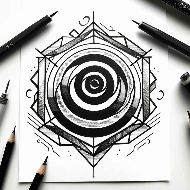 geometric-tattoo – tattoo design ideas free ai generated – micro-art – for-chest – Gallery: geometric-inkby-ai
