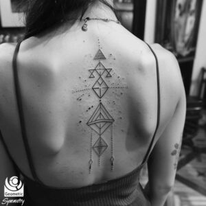 geometric-tattoo-style – tattoo design ideas free ai generated – crisp-outline – for-outer-arm – Gallery: geometric-inkby-ai