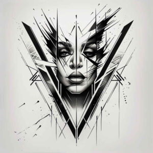 geometric-tattoo-style – tattoo design ideas free ai generated – discreet-ink – for-knee – Gallery: geometric-inkby-ai