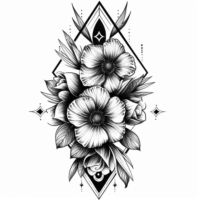 geometric-tattoos – tattoo design ideas free ai generated – clear-cut – for-toe – Gallery: geometric-inkby-ai