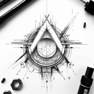geometric-tattoos – tattoo design ideas free ai generated – petite – for-triceps – Gallery: geometric-inkby-ai