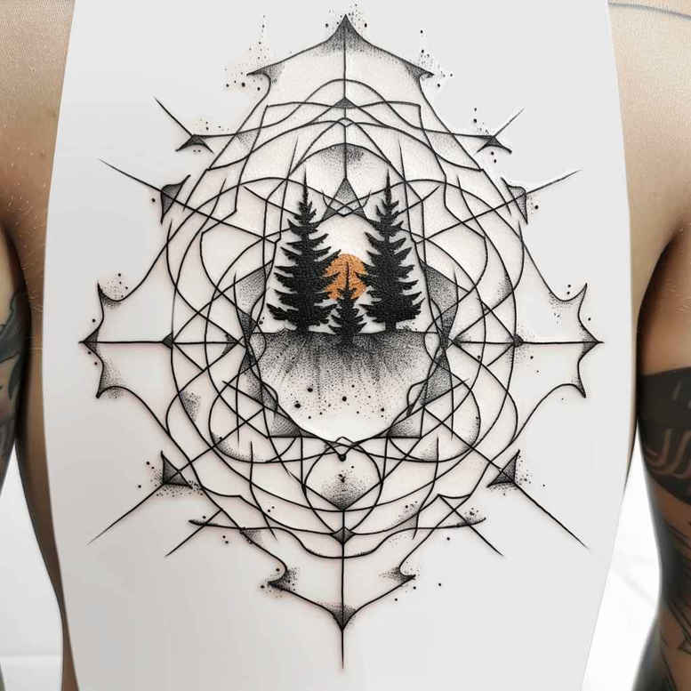 geometric-tattoos – tattoo design ideas free ai generated – plain – for-shin – Gallery: geometric-inkby-ai