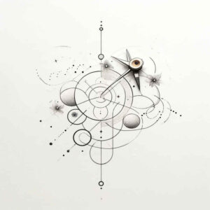 geometric-tattoos – tattoo design ideas free ai generated – ultra-thin – for-behind-ear – Gallery: geometric-inkby-ai