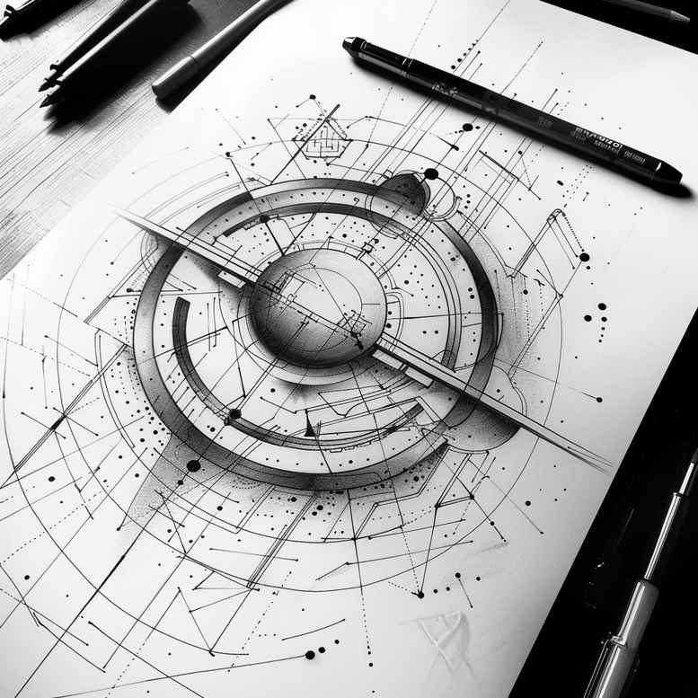 hexagon-tattoo – tattoo design ideas free ai generated – bare – for-calf – Gallery: geometric-inkby-ai