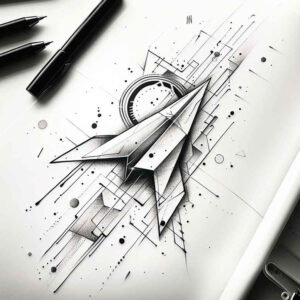 hexagon-tattoo – tattoo design ideas free ai generated – gentle – for-back-shoulder – Gallery: geometric-inkby-ai
