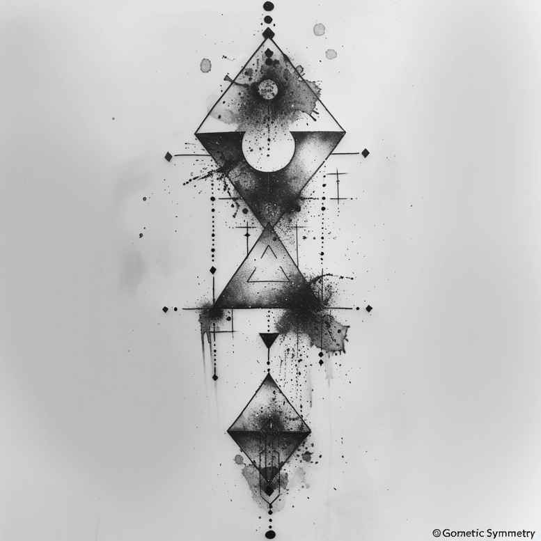 hexagon-tattoo – tattoo design ideas free ai generated – mini-geometry – for-ankle – Gallery: geometric-inkby-ai