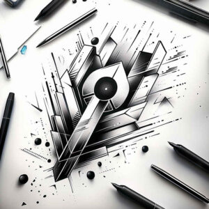 layered-geometric-tattoo – tattoo design ideas free ai generated – symbolic – for-stomach – Gallery: geometric-inkby-ai