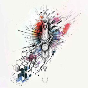 line-tattoo – tattoo design ideas free ai generated – basic – for-scapula – Gallery: geometric-inkby-ai