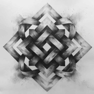 minimalist-geometric-design – tattoo design ideas free ai generated – empty-space – for-upper-back – Gallery: geometric-inkby-ai