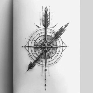 minimalist-polygon-tattoo – tattoo design ideas free ai generated – monochrome – for-abdomen – Gallery: geometric-inkby-ai