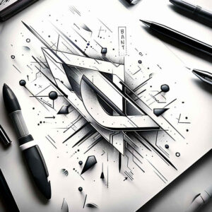 minimalist-polygon-tattoo – tattoo design ideas free ai generated – petite – for-calf – Gallery: geometric-inkby-ai