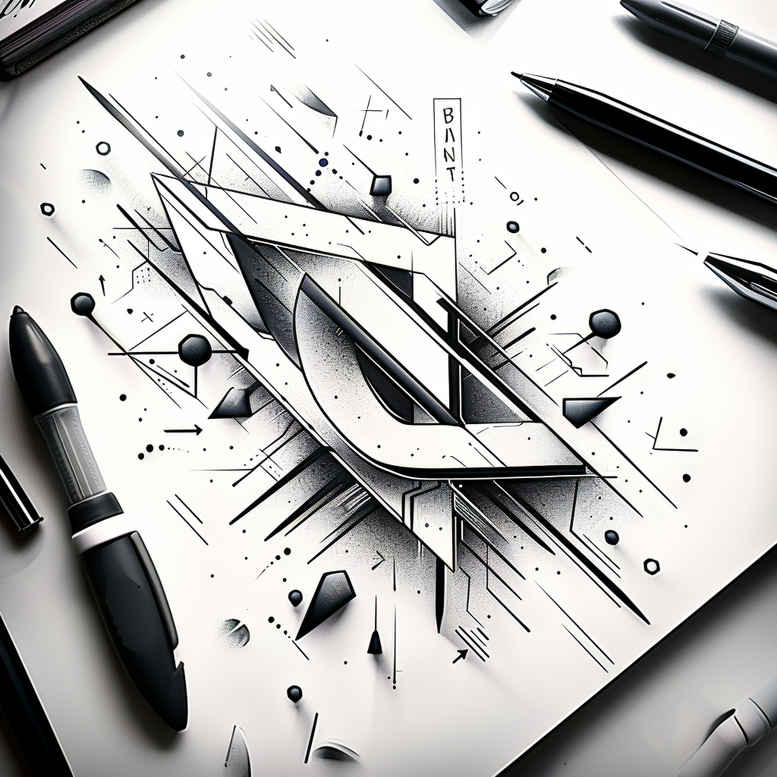 minimalist-polygon-tattoo – tattoo design ideas free ai generated – petite – for-calf – Gallery: geometric-inkby-ai