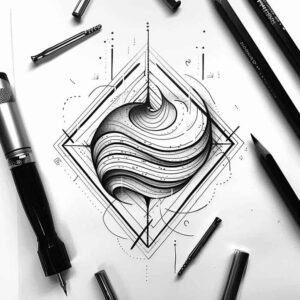 modern-geometric-tattoo – tattoo design ideas free ai generated – gentle-angle – for-forearm – Gallery: geometric-inkby-ai