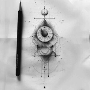 overlapping-shape-tattoo – tattoo design ideas free ai generated – pure-shape – for-lower-arm – Gallery: geometric-inkby-ai