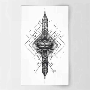 overlapping-shape-tattoo – tattoo design ideas free ai generated – subtle – for-collarbone – Gallery: geometric-inkby-ai