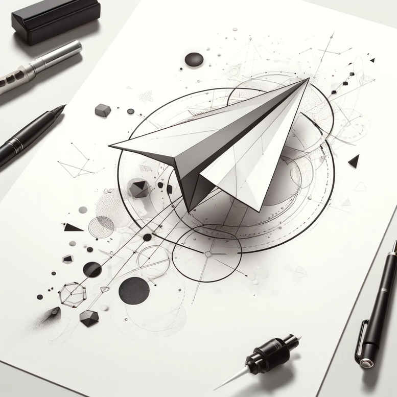 polygon-tattoo – tattoo design ideas free ai generated – abstract – for-lower-leg – Gallery: geometric-inkby-ai