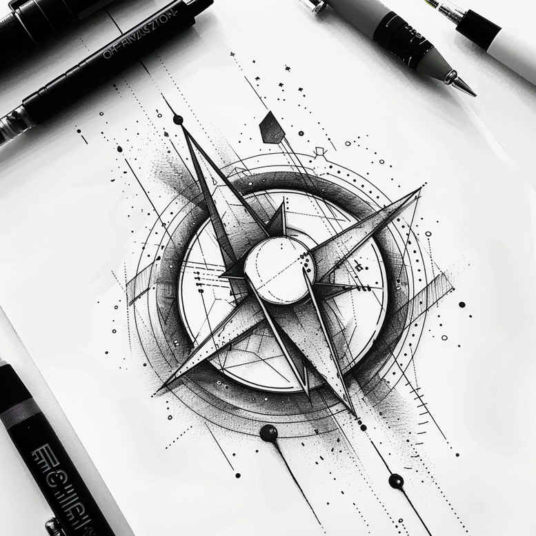 polygon-tattoo – tattoo design ideas free ai generated – thin-script – for-foot – Gallery: geometric-inkby-ai