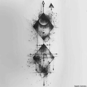 polygon-tattoo – tattoo design ideas free ai generated – unadorned – for-shoulder-blade – Gallery: geometric-inkby-ai