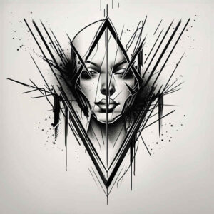 precise-lines-tattoo – tattoo design ideas free ai generated – gentle – for-nape – Gallery: geometric-inkby-ai