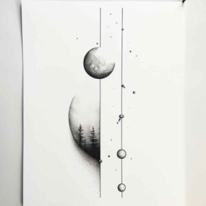 shading-geometric-tattoo – tattoo design ideas free ai generated – gentle – for-behind-ear – Gallery: geometric-inkby-ai