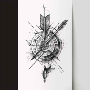 spatial-tattoo – tattoo design ideas free ai generated – fine-dot – for-nape – Gallery: geometric-inkby-ai
