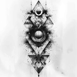 symmetrical-design-tattoo – tattoo design ideas free ai generated – micro-art – for-spine – Gallery: geometric-inkby-ai
