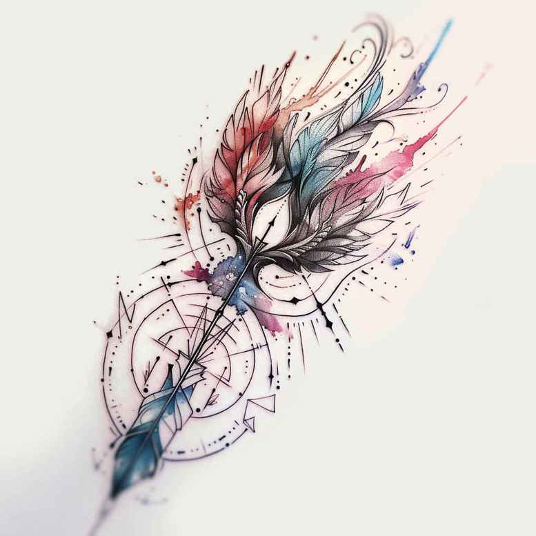 symmetrical-design-tattoo – tattoo design ideas free ai generated – subtle – for-back-shoulder – Gallery: geometric-inkby-ai
