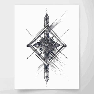 symmetrical-geometric-tattoo – tattoo design ideas free ai generated – pure-motif – for-foot – Gallery: geometric-inkby-ai