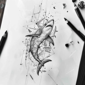 symmetrical-geometric-tattoo – tattoo design ideas free ai generated – simple-form – for-lower-back – Gallery: geometric-inkby-ai