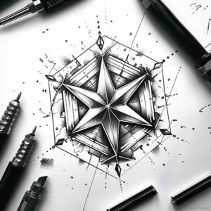symmetrical-geometric-tattoo – tattoo design ideas free ai generated – subtle-shape – for-full-back – Gallery: geometric-inkby-ai
