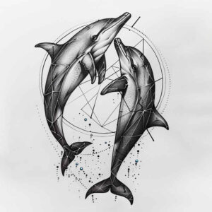 geometric tattoo design ideas line matrix artistic swirl for spine