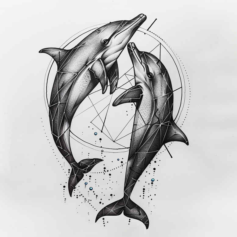 geometric tattoo design ideas line matrix artistic swirl for spine