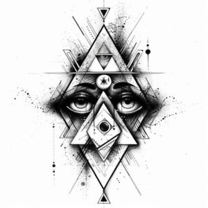 geometric tattoo design ideas vector grid balance for temple