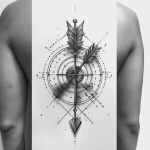 geometric tattoo design ideas parallelogram balance shows strength