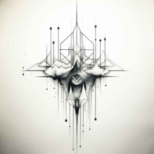 geometric tattoo design ideas structured form balance symbolising resilience