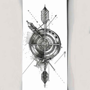 geometric tattoo design ideas angle overlay celestial for upper back