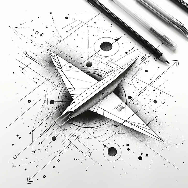 geometric tattoo design ideas biker centerpiece perseverance and power