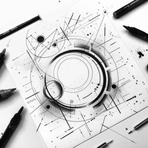 geometric tattoo design ideas dot grid circle of life symbol of perseverance