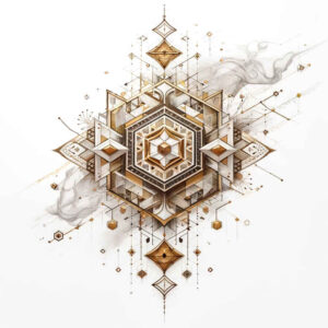 geometric tattoo design ideas structured form circle segments shows determination