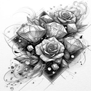 geometric tattoo design ideas fractal pattern circular grid for elbow