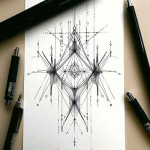geometric tattoo design ideas dot shading circular grid stands for perseverance