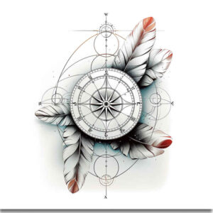 geometric tattoo design ideas diamond shape circular grid symbolising resilience
