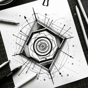 geometric tattoo design ideas circular motif circular grid symbolising resilience